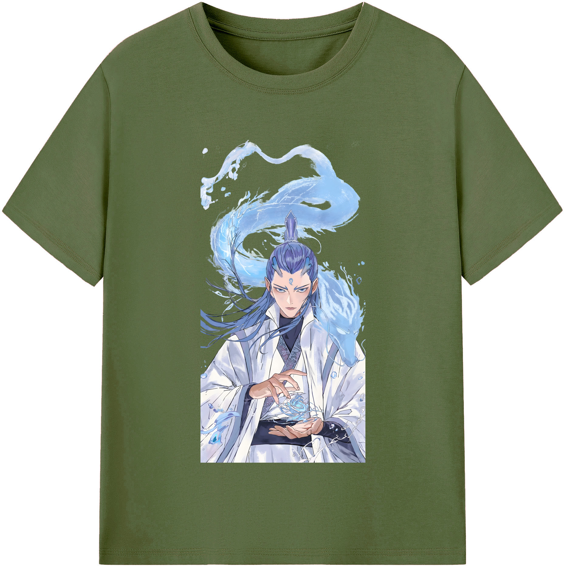 （画像用） Ne Zha 2 ナタ 魔童の大暴れ 綿100％半袖Tシャツ（フロントプリント）